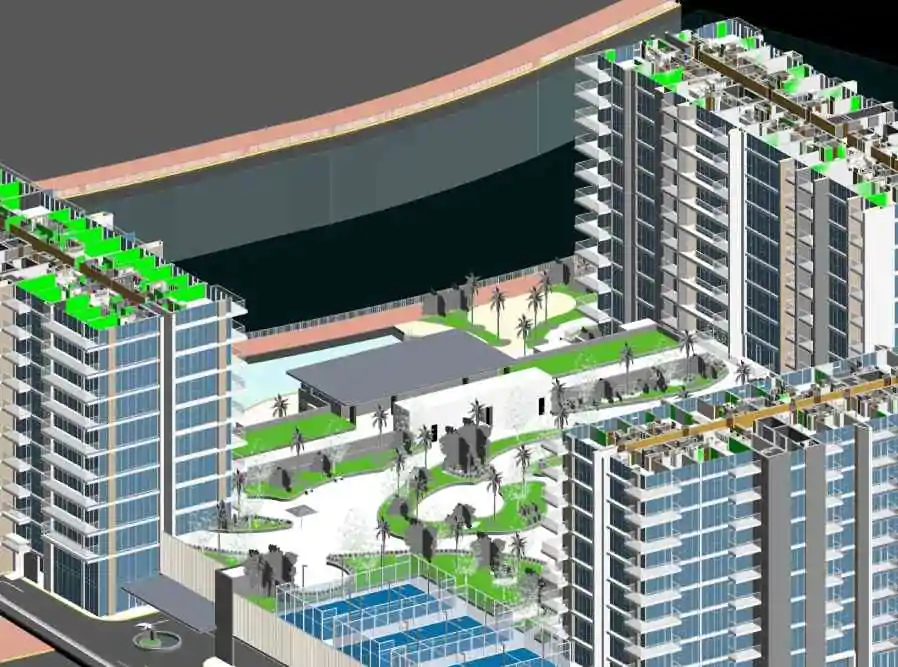 Residential building massing model